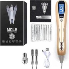 Esranın Dünyası Mole Plexr Pen Gold-Plazma Kalem Seti, Kablosuz Şarj, 10 Iğne, 3 Kartuş