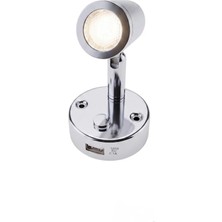MELLİFERA Mellifera LED Okuma Lambası Döner Başlıklı Dokunmatik Dimmerli 2W 12V/24V - Nikel
