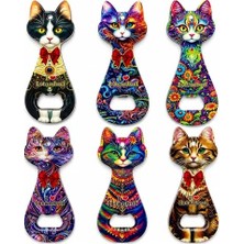 Hediye Fikri Kedi Tasarımı Istanbul Temalı Buzdolapı Süsü Magnet - 15X7CM