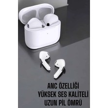 Mey İthalat Mey Ithalat® Beyaz Yeni Nesil Pro Bluetooth Kulaklık Yüksek Ses Kaliteli Anc Özelliği