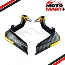Motomart+ Honda SH125İ  Rüzgarlıklı Manet Koruma Karbon Desenli Sarı MKT1376