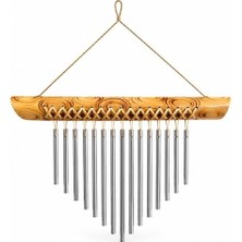 Hediye Fikri Bambu Metal Çubuklu Rüzgar Çanı NO:1047 - 36X20CM