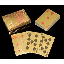 Hediye Fikri Euro Tasarımlı Altın Iskambil Oyun Kartı - 9X6X2CM