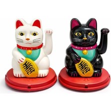 Hediye Fikri Güneş Enerjili Sallanan Şans Kedisi - Maneki Neko - 11X10CM