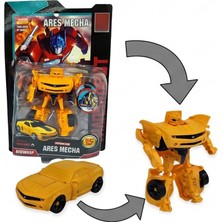 Robota Dönüşen Oyuncak Araba - 10 cm Sarı (Lisinya)