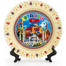Hediye Fikri Istanbul Temalı Porselen Dekoratif Tabak 15 cm - 15CM