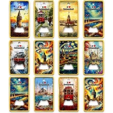 Hediye Fikri Istanbul Temalı Açacaklı Buzdolapı Süsü Magnet - 12X7CM