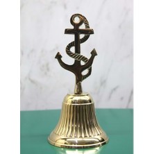 Hediye Fikri Pirinç Çapalı El Çanı - 15X7CM