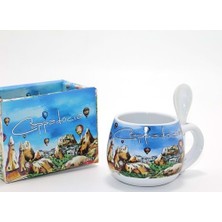 Hediye Fikri Kaşıklı Yöresel Kahve Fincanı Tekli - 6X10CM