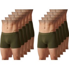 Yıldız Çamaşır 36 Erkek Modal Likralı Haki Boxer 10 Adet
