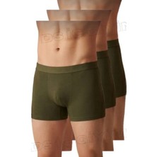 Yıldız Çamaşır 36 Erkek Modal Likralı Haki Boxer 3 Adet