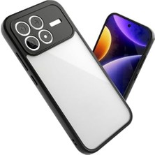 Peri Store Xiaomi Poco F8 Pro Ile Uyumlu Yüksek Kalite Kılıf Kamera Korumalı Şeffaf Arka Yüzey Z-New Roll Kapak Siyah
