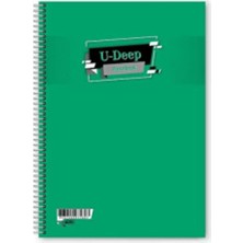 Muhtelif U-Dip Spiralli Pp Kapak Ekstra Defter A4 96/1 2663-2667