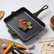 Esranın Dünyası Aryıldız Duo Techniq Grill Döküm Izgara Tava Fesleğen 26X32CM