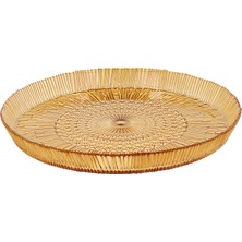 Esranın Dünyası Bıtz Bıtz Kusintha Servis Tabağı Yuvarlak Amber 3 cm - Çap:30 cm