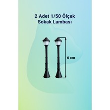 Aysluka 2 Adet Minyatür Sokak Lambası 6cm - Saydam (Işıksız)
