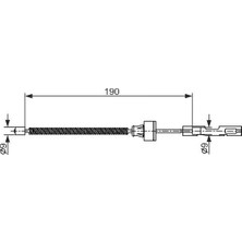 Bosch 1987482561 El Fren Teli Arka Ford Ecosport 17> Kampanali Tip (Uzunluk: 190MM) CN15 2A635 AA-CN15 2A635 Ab