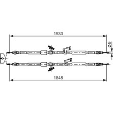 Bosch 1987482280 El Fren Teli Arka Ford Kuga 08> 8V41 2A603 AE-8V41 2A603 Ad