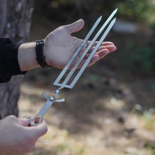 Esranın Dünyası Kamp Ayısı® Sai™ 3'lü Paslanmaz Çelik Büyük Et ve Tavuk Şişi