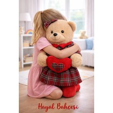 Hayal Bahçesi Kıyafetli Ayı Peluş Oyuncak 55 cm