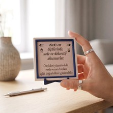 Miaju Bazen Ihtiyacın Olan Tek Şey Küçük Bir Kahve Molasıdır Yazılı Yuvarlak Masaüstü Objesi Kahve Köşeleri Için Şık Tasarım 10X10 cm