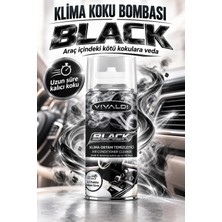 Vivaldi Black Oto Klima Koku Bombası 150 ml – Araç Içi Koku Giderici, Klima Temizleme Spreyi, Premium Kalıcı Koku