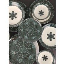 Esranın Dünyası Cooker CKR4021 Dijital Baskılı 24 Parça Porselen Yemek Takımı