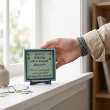 Miaju Dostluk Keyfinize Eşlik Eden "dostla Içilen Kahvenin Tadı Başkadır" Sözü Içeren Yuvarlak Süs ve Kalıcı Hatıra 10X10 cm