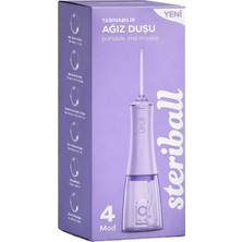 Esranın Dünyası Steriball Oral Irrigator Ağız Duşu Lila - 4 Temizlik Modu, 360° Dönebilen Başlık, 0,60 mm Ince Su Akışı, Yüksek Frekanslı Su Darbesi