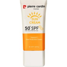 Esranın Dünyası Pierre Cardin Yüksek Uv Korumalı Koyu Leke Önleyici Spf 50 Güneş Kremi Yüz ve Tüm Vücut 50 ml