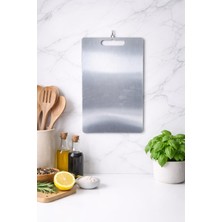 Esranın Dünyası Paslanmaz Çelik Kesim Panosu, Metal Kesme Tahtası 35X23 cm
