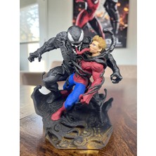 Craftel Tasarım Venom Vs Spider-Man (Peter Parker) Savaş Diorama Figürü (10 Cm)