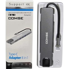 Happy Trend Macbook Uyumlu USB Typec 8 Li Hub Dönüştürücü Çevirici Çoklayıcı USB Hdmı Micro Sd 8 Girişli