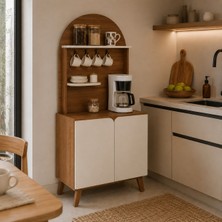 Arles Home Cortano Kahve Köşesi Kahverengi ve Çok Amaçlı Dolap