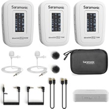 Happy Trend Saramonic BLINK500 Pro B2 Mini Çift Kanallı Stereo Kablosuz Mikrofon, Şarj Kutusu, OLED Ekran ve 3,5 mm Kulaklık Çıkışı, Dslr, Aynasız ve Video Kameralar, Akıllı Telefonlar, Tabletler, Bilgisayar Için