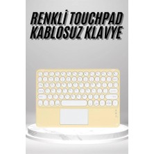Mey İthalat Mey Ithalat® Touchpad Uyumlu Bluetooth Klavye Slim Kablosuz Wifi Q Klavye