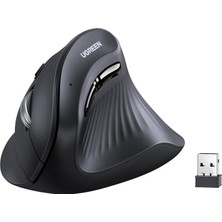 Happy Trend Dikey Ergonomik Fare Kablosuz (Bt 5.0+2.4g) 6 Düğmeli Ergonomik Fare, 1000/1600/2000/4000 Dpı, Fare Kolu Önleme, Pc/laptop/tablet/cep Telefonu ile Uyumlu Dikey Fare