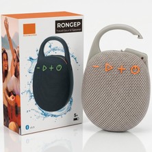 Happy Trend Bluetooth Hoparlör V5.3 Önü Kumaş Kaplı Tft/aux/usb Destekli Rgb Işıklı Ipx6 Su Sıçramalarına Dayanıklı Type-C Şarjlı Kablosuz Speaker (Gri)