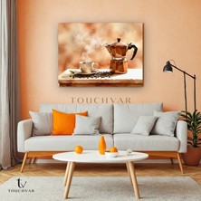 Touchvar Yatay Kanvas Tablo Kahve Demleme Içecek Tablosu Ev Ofis Duvar Dekoru