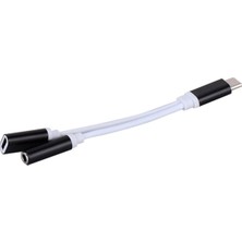 Happy Trend Type C To 3.5mm Stereo Kulaklık Şarj Çevirici Dönüştürücü Adaptör