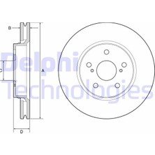 Delphi Delphı BG4952C Ön Fren Diski (Hava Kanalli) Toyota Ch-R 1.2l 8nrfts NGX10 16-> 1.8l 2zr-Fxe Hybrid ZYX10 ZYX11 16-> - (299 Çap x 5 Bijon) Takım Disk Fiyatıdır 43512F4010