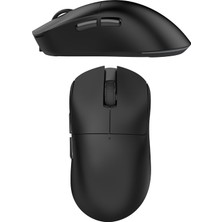 Happy Trend Kablosuz Gaming Mouse Beyaz 3 Modlu (2.4g + Bluetooth + Kablolu) 6 Kademeli 3200 Dpı Rgb Işıklı 70G Hafif Type-C Şarjlı 300MAH Sağ El Ofis ve Oyuncu Faresi | Ajazz NJ08 (NJ08 - Siyah)