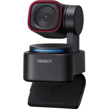 Happy Trend Obsbot Tiny 3 Lite Yapay Zeka Destekli Mekansal Ses 4K Web Kamerası - 1/2" Sensörlü Kompakt Aı Takip Ptz Kamera, Üç Mikrofonlu, Ses Kontrolü, 120FPS, Hdr, Pc, Mac, Dizüstü Bilgisayar, Akış, Toplantı