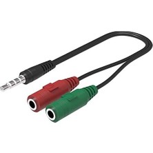 Happy Trend 3.5mm Kulaklık Mikrofon Ayırıcı Çoklayıcı Switch Splitter