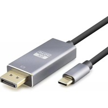 Happy Trend Usb-C To Displayport 1.4 Kablo, 1.8 Metre - 8k 60Hz, 4K 144Hz, Thunderbolt 3/4 Uyumlu, Altın Uçlu Alüminyum Gövde, 1.8 Metre