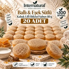 Dermolive Internatural Ballı & Eşek Sütlü Kabak Lifli Bitkisel Sabun 20'li Paket (20 x 110 G)
