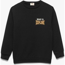 Koton Erkek Çocuk Baskılı Uzun Kollu Bisiklet Yaka Sweatshirt