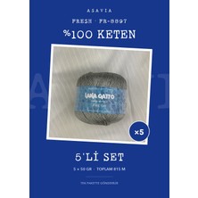 Lana Gatto Fresh Örgü Ipi 5'li Set 5 x 50 gr %100 Keten – FR-8897