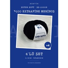 Lana Gatto Super Soft Örgü Ipi 4'lü Set 4 x 50 gr %100 Extrafine Merinos – SS-10008
