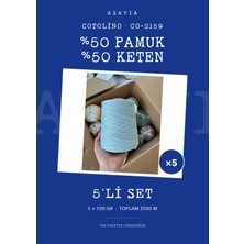 Lana Gatto Cotolino Örgü Ipi 5'li Set 5 x 100 gr %50 Pamuk %50 Keten – CO-2159